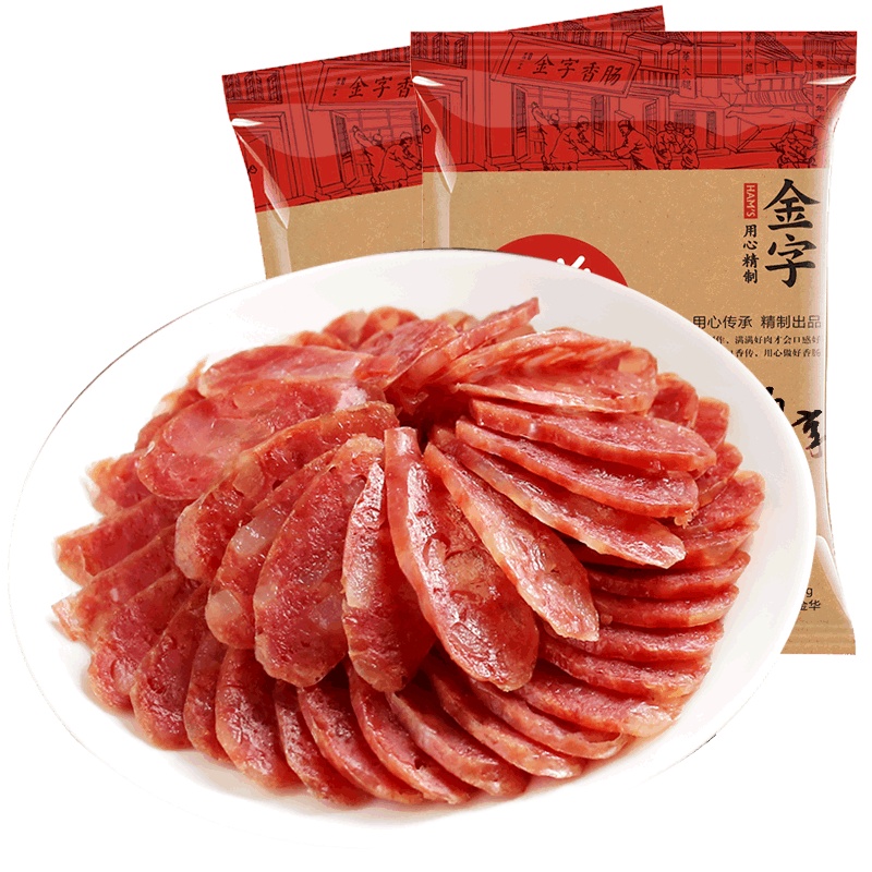 金字金华香肠自制风干肠(400gx2包)赠同款香肠(400g*1包)江浙腊味肉肠家用香肠