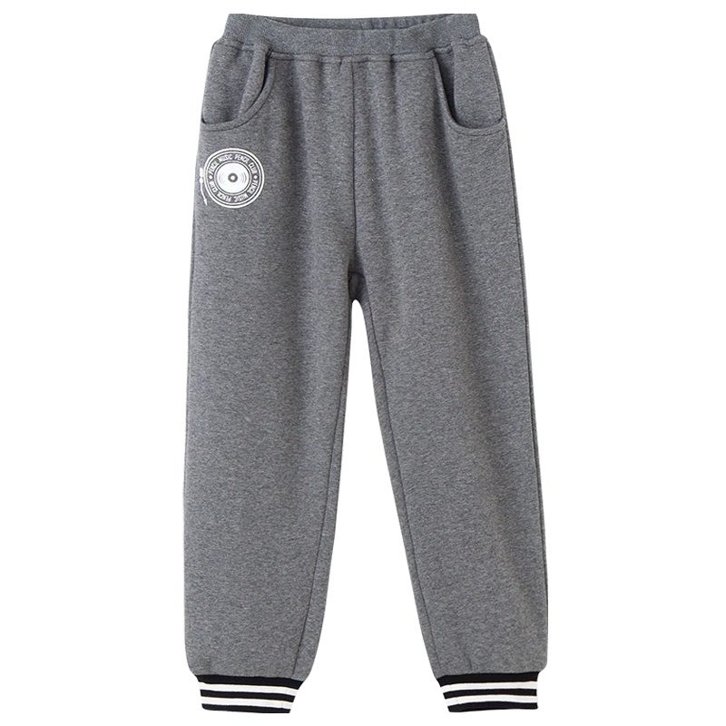 铅笔俱乐部童装2019秋装新款男童加厚加绒长裤中大童裤子儿童裤子