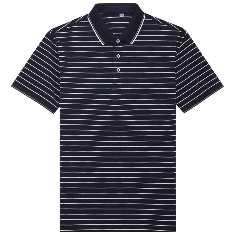 HODO红豆男装 男士短袖POLO衫 2020夏季新款商务休闲珠地网眼条纹短袖POLO衫T恤男