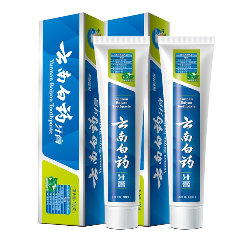 云南白药牙膏 薄荷香100g 减轻牙龈问题口腔健康清新口气