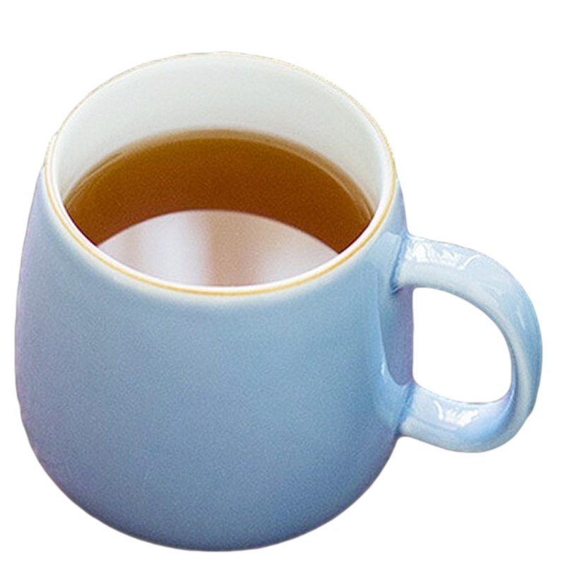 贝瑟斯 陶瓷泡茶杯马克杯茶水分离喝水杯子带盖带茶漏花茶杯