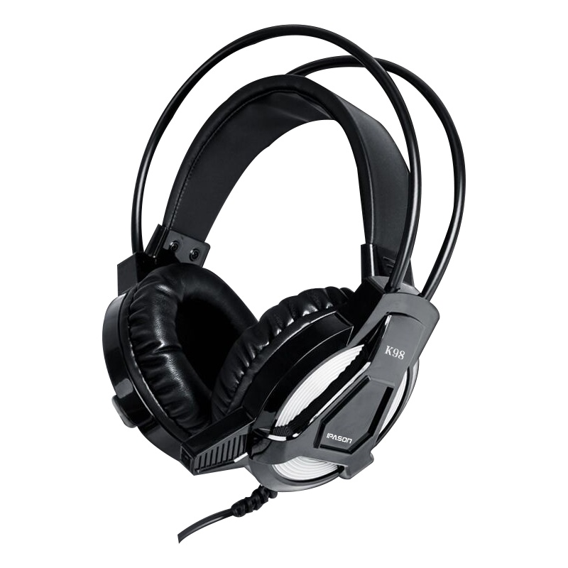 攀升 K98 头戴式耳机 商务办公家用游戏耳机耳麦 带麦克风 吃鸡LOL游戏黑色台式耳机 笔记本电脑耳机 通用耳机