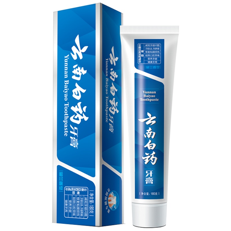 云南白药牙膏留兰香型180克*3支 减轻口腔问题 护理牙周 清新口气