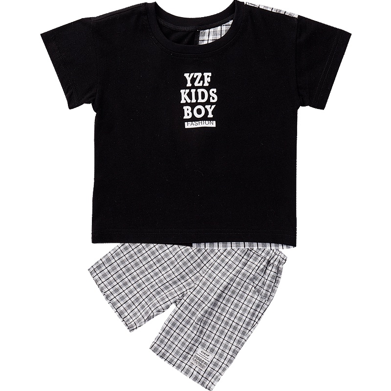 婴姿坊夏男宝宝婴幼套装 短袖短裤两件套