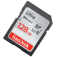 闪迪128GB SD存储卡C10 至尊高速版 读速80MB/s