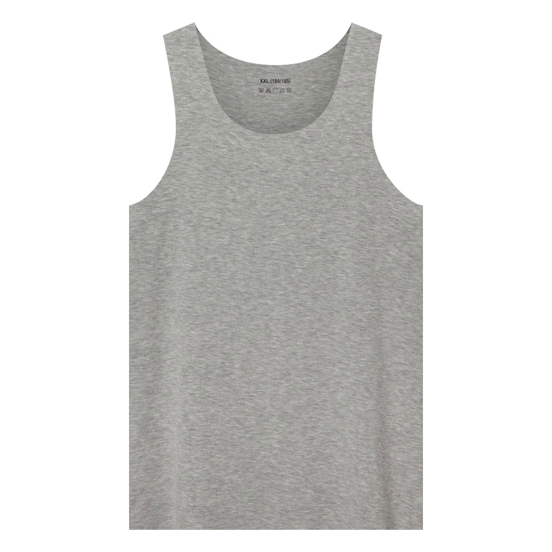 爱帝新款男士棉背心圆领T恤衫纯白质感冰丝t恤打底衫无痕裁剪单件