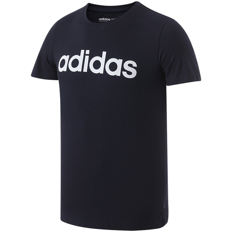 【自营】adidas阿迪达斯NEO男子短袖T恤休闲运动服BQ6814 L BQ6814传奇墨水蓝+白