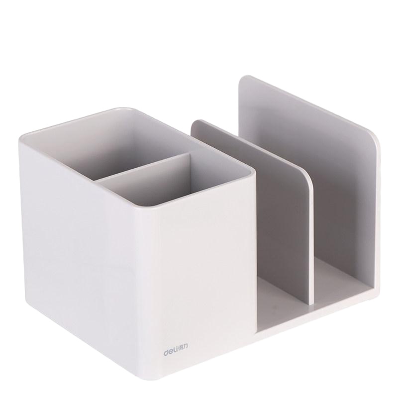 得力(deli) M 9128笔筒(浅灰)