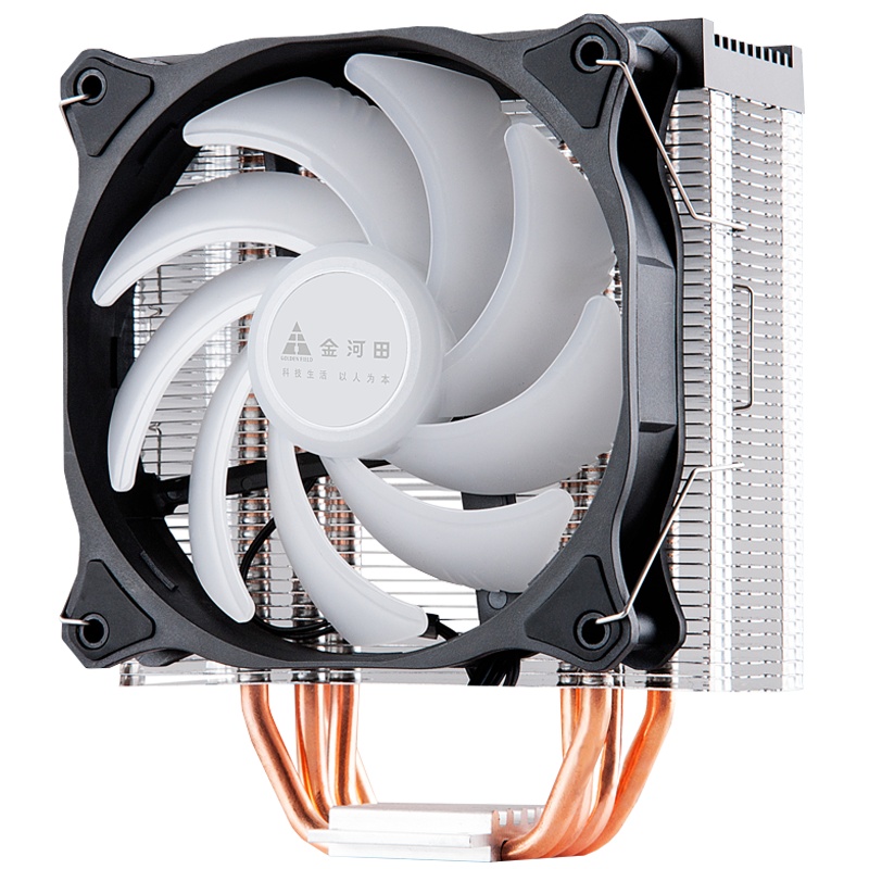 金河田冰魂CPU散热器铜管台式电脑静音风扇