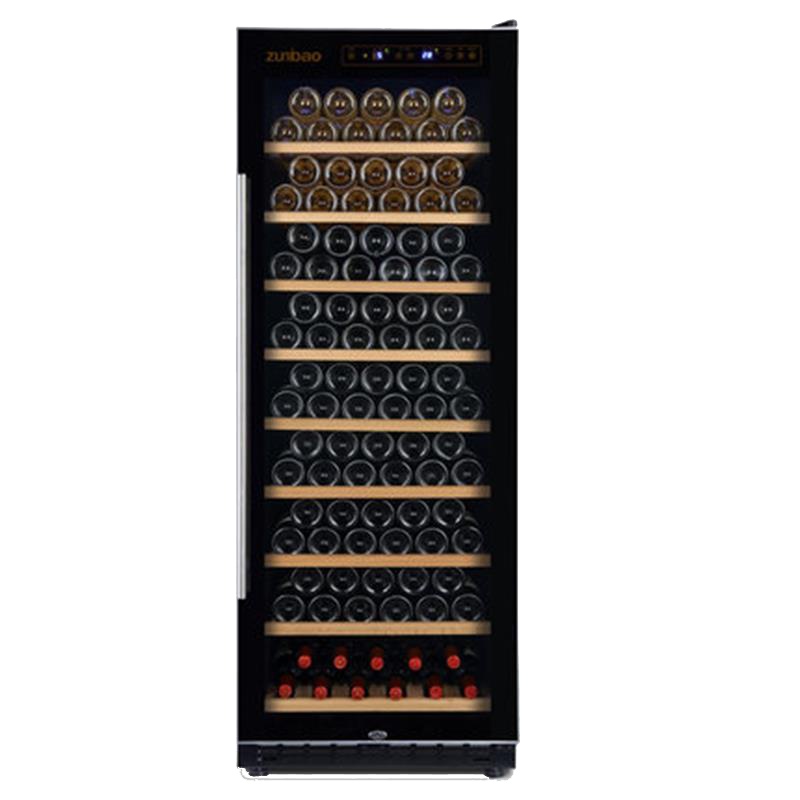 尊堡 BJ-308B红酒柜恒温酒柜雪茄柜冰吧家用客厅柜红酒柜茶叶冷藏 红木纹 多功能款