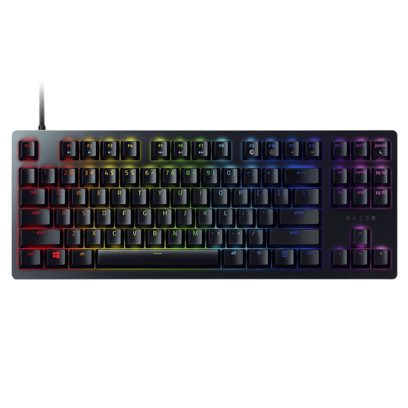 雷蛇 Razer 猎魂光蛛竞技版 线性光轴 机械键盘 有线键盘 游戏键盘 87键 RGB幻彩 电竞