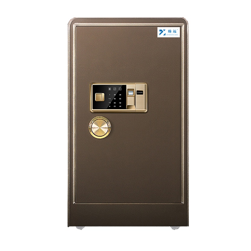 臻远全钢实心防盗保险柜 高60cm指纹款古铜色