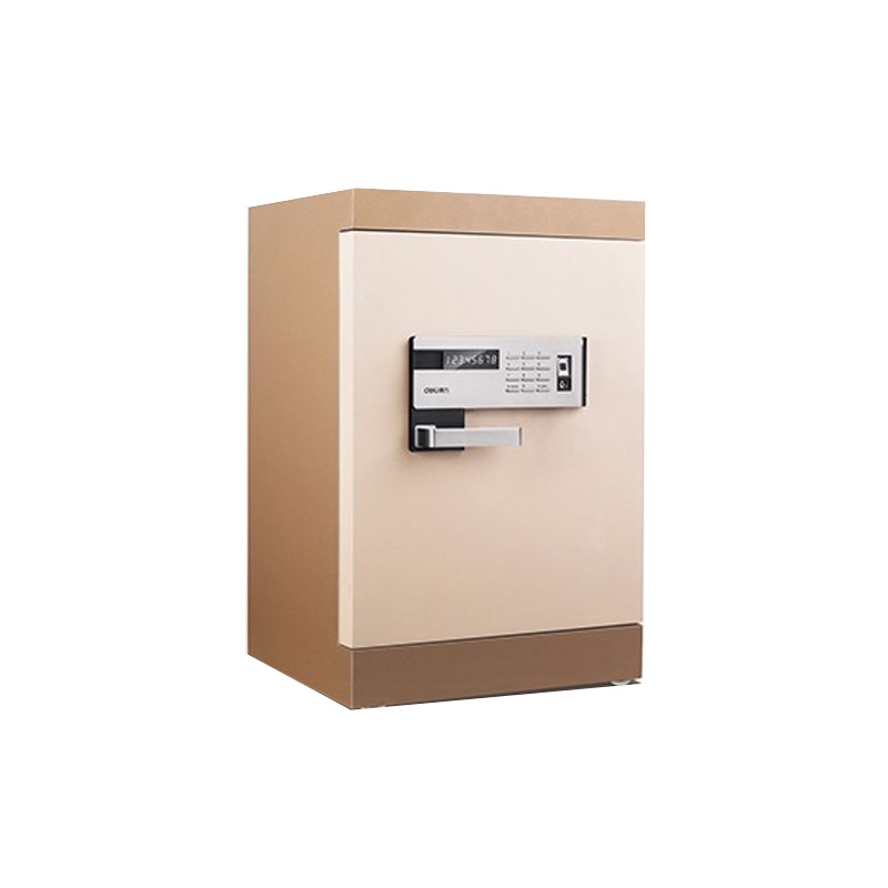 得力 4090指纹密码床头柜家用防盗保险箱入柜式隐藏式保险盒办公保险柜