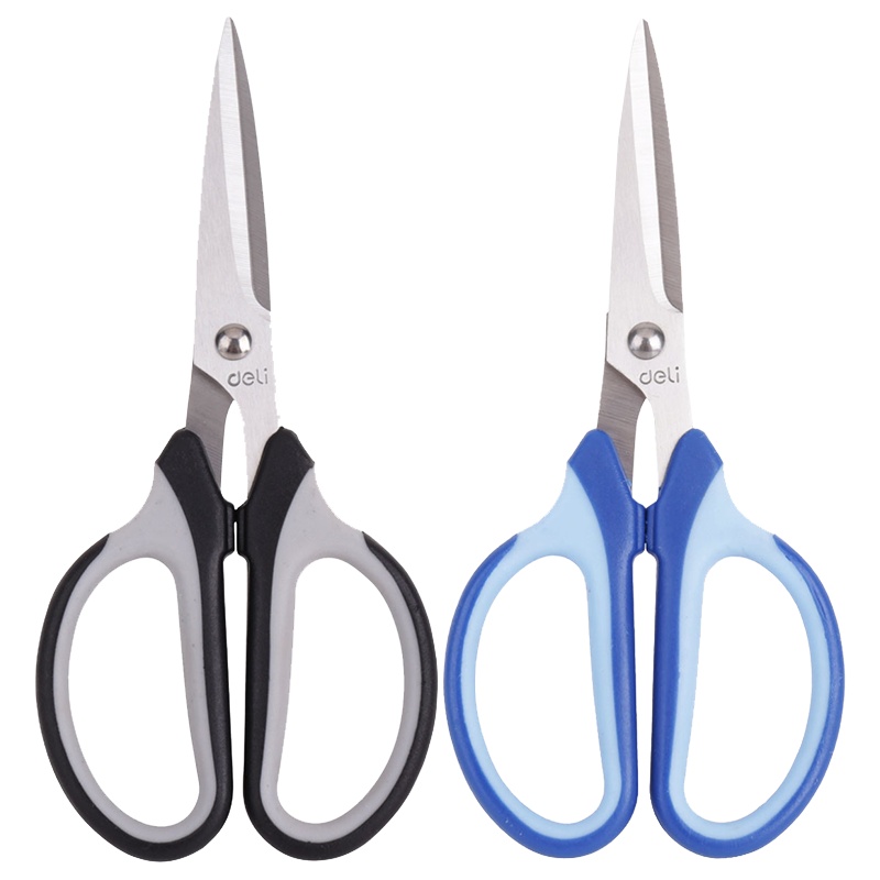 得力(deli)6018精美剪刀生活家用剪刀裁剪美工剪纸刀不锈钢中号手工剪刀办公文具用品便携式随身剪刀