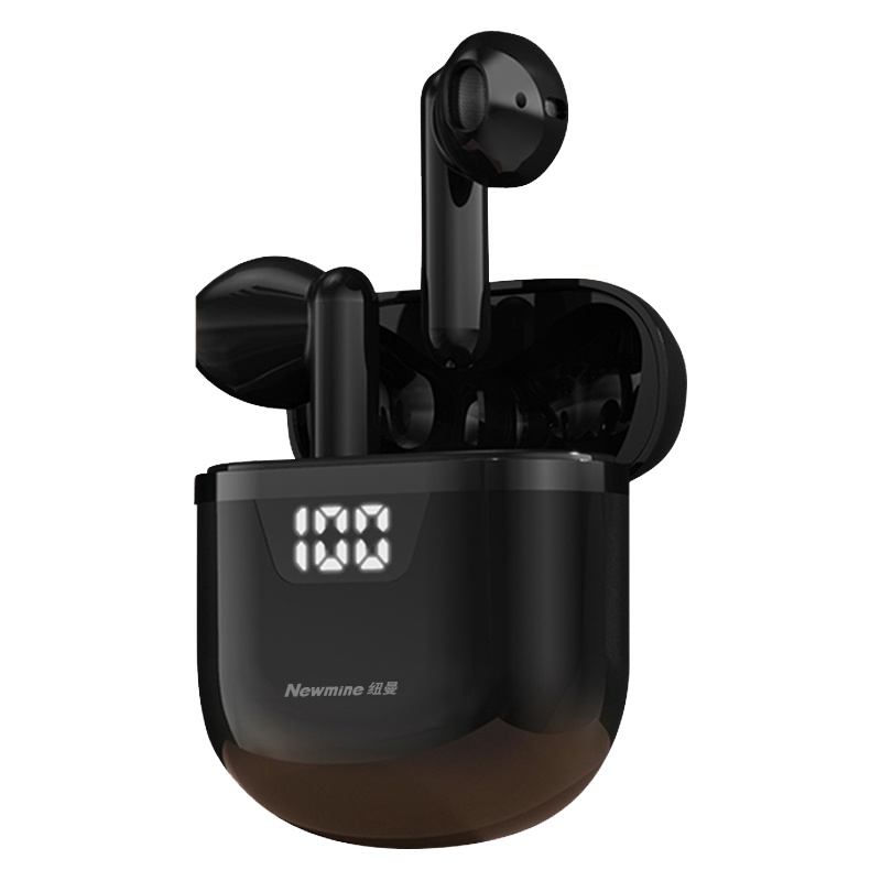 纽曼tws-b55 黑色真无线蓝牙耳机双耳入耳式运动跑步降噪超长待机续航听歌苹果华为oppo小米vivo荣耀通用