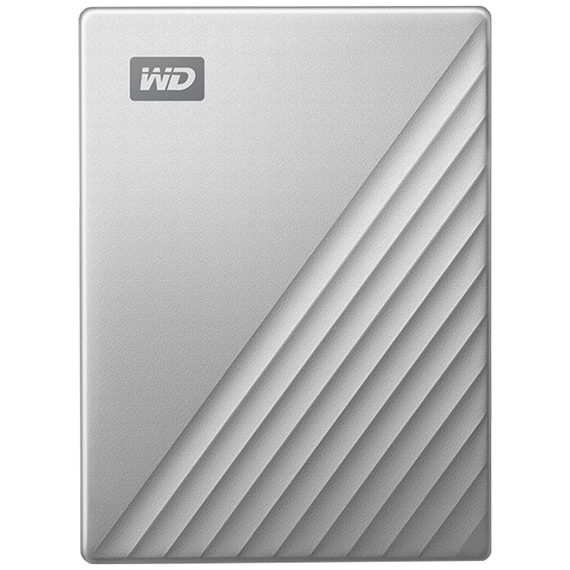 西部数据 4TB Type-C移动硬盘4TMy Passport Ultra2.5英寸 银色 WDBFTM0040BSL