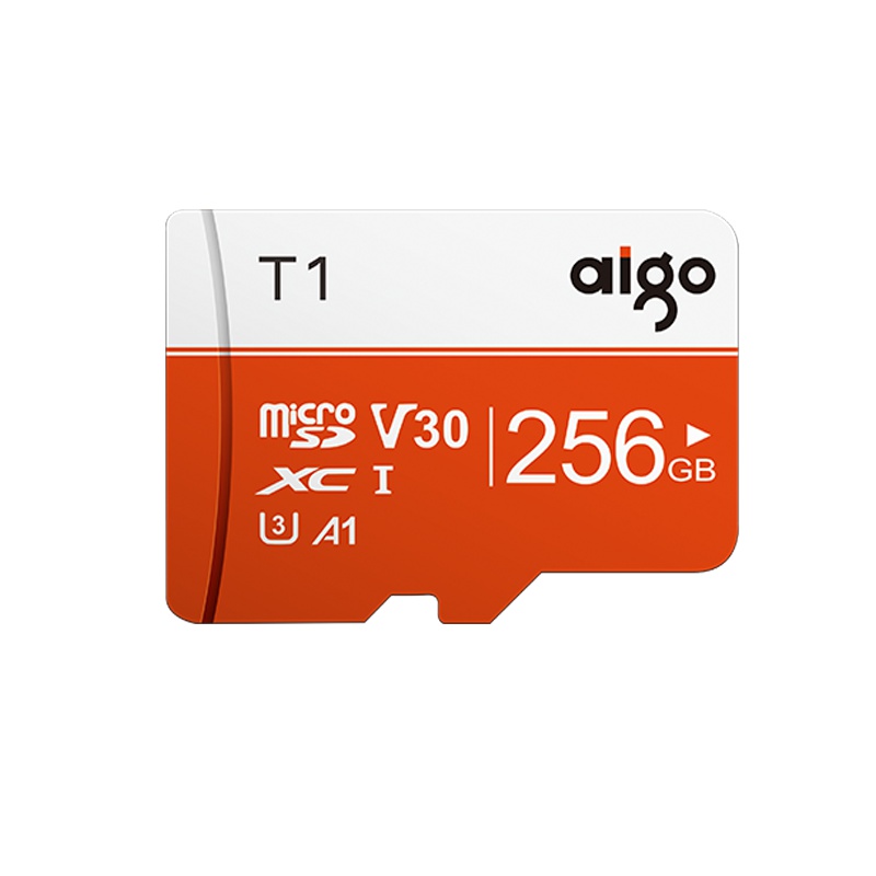 爱国者(aigo T1手机内存卡256G tf卡行车记录仪高速储存卡监控摄像头内存专用Micro sd卡