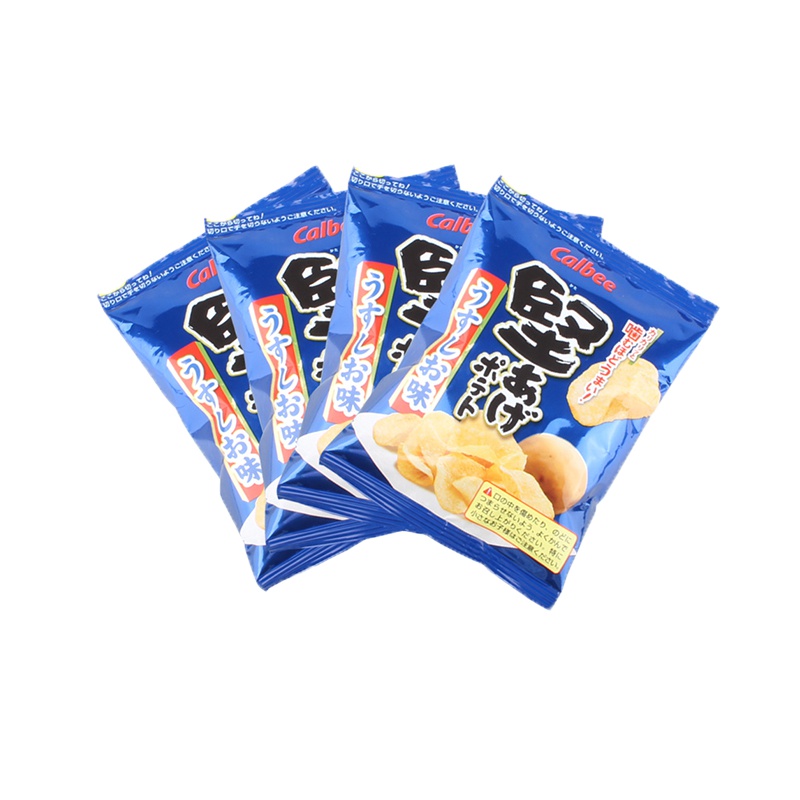 CALBEE/卡乐比 4连袋淡咸味坚脆薯片(膨化食品)60克/袋