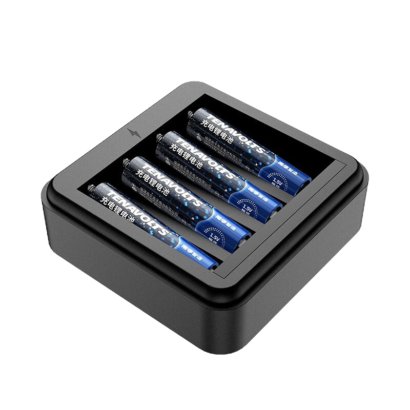 南孚 TENAVOLTS锂可充电电池 充电器四通道 5号电池 1.5V(含电池)