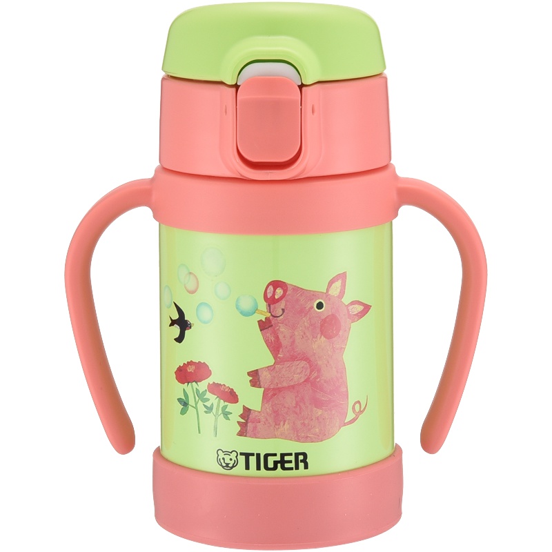 虎牌(Tiger)保温杯婴幼儿童保温杯吸管真空水杯水壶MCK-A28C-GP 小猪粉色
