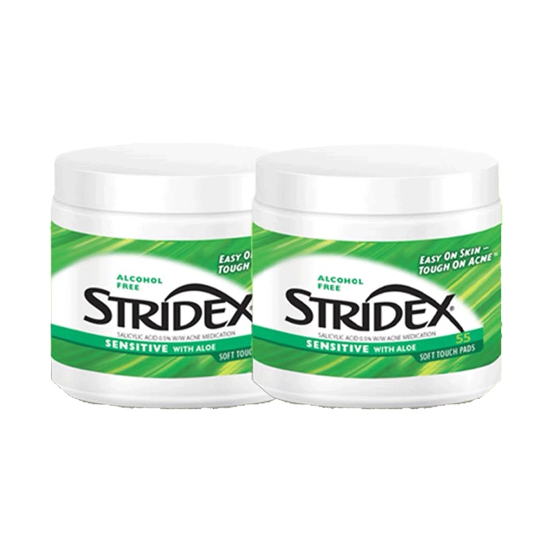 stridex水杨酸棉片贴片改善粉刺闭口黑头刷酸清洁鼻贴膜 两个装
