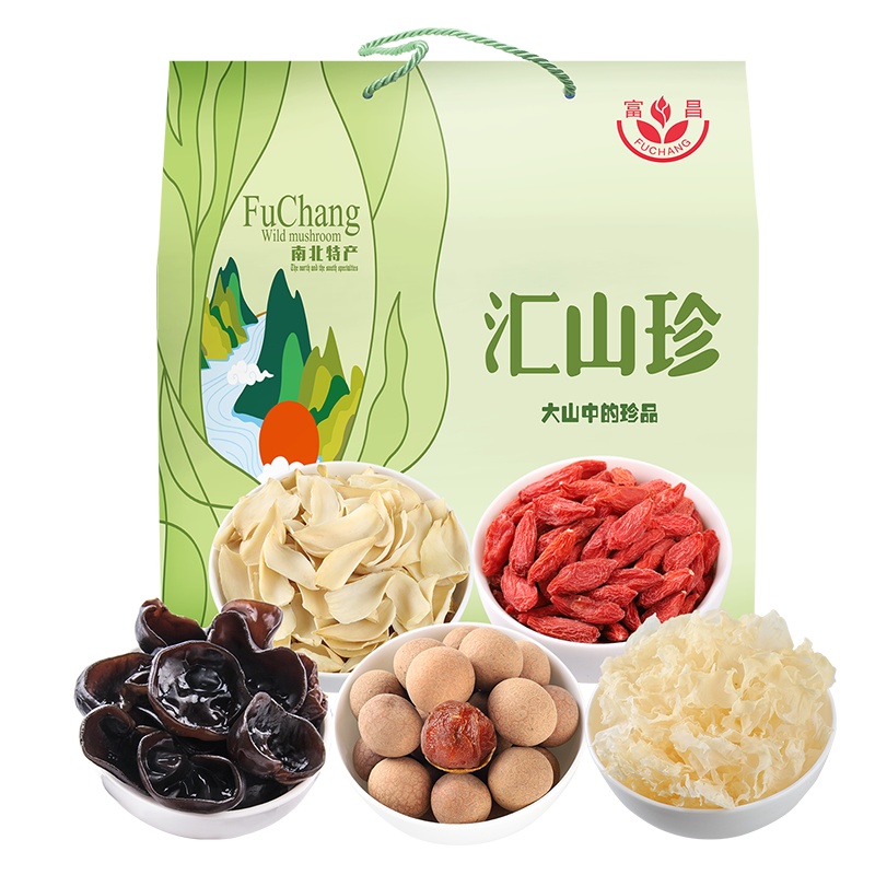 富昌汇山珍礼盒770g菌菇礼盒年货送礼公司团购福利