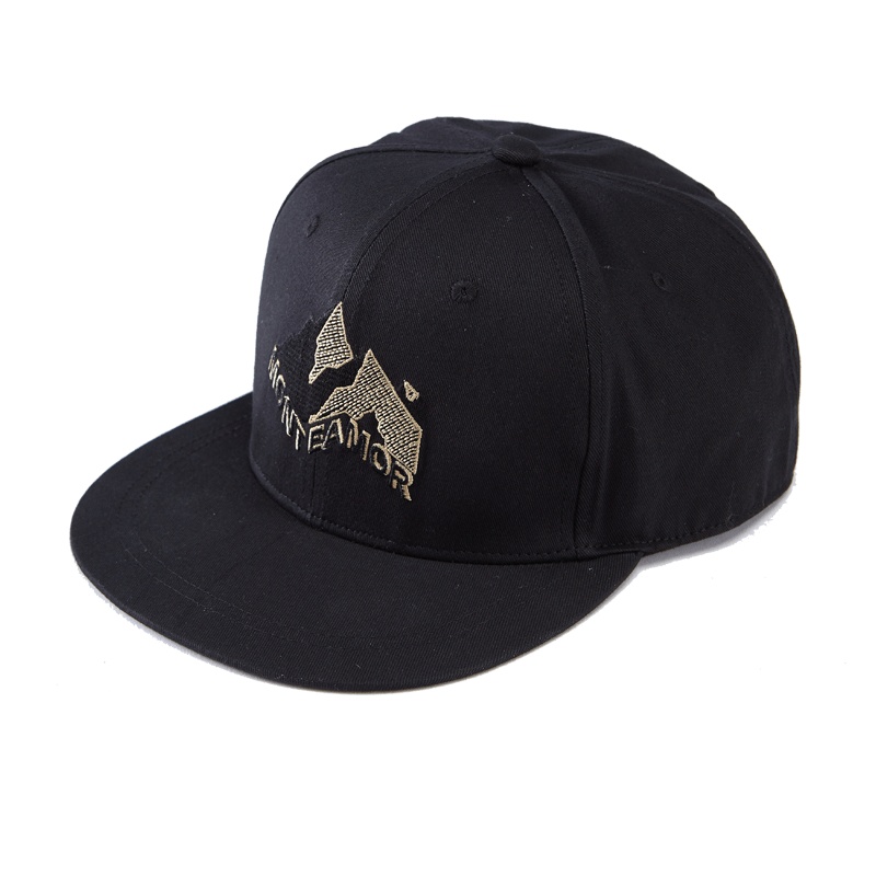 蒙蒂埃莫新潮街头刺绣全棉男女通用平沿宽檐棒球帽