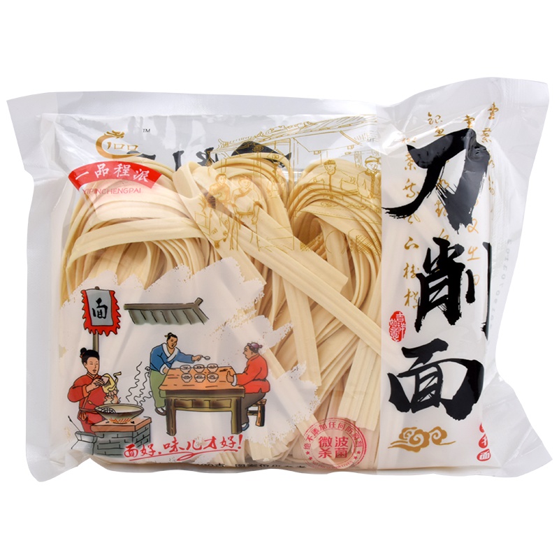 [程派] 刀削面半干面400g*1包面条挂面宽面油泼面烩面凉面粗面鲜面火锅面湿面拌面火锅面重庆小面