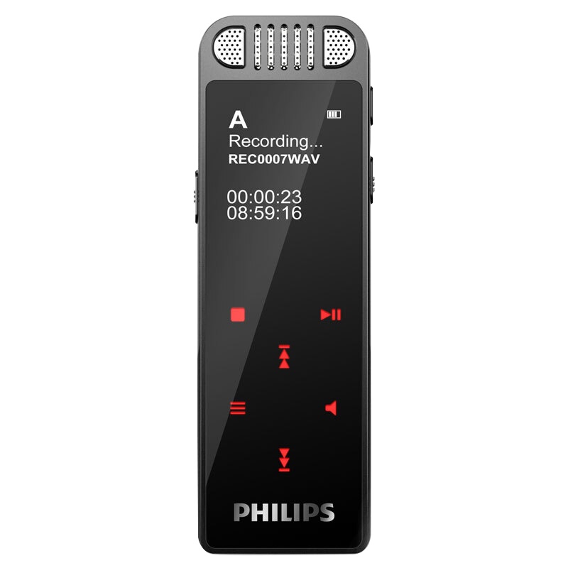 飞利浦(PHILIPS)录音笔8060语音转文本专业高清降噪会议采访学习上课培训录音笔