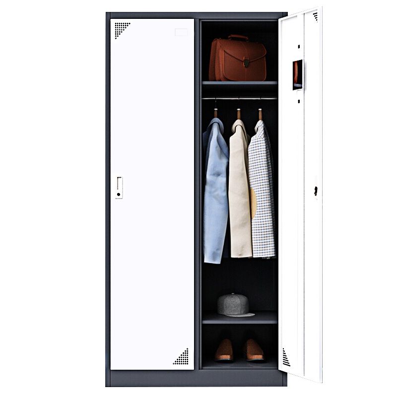 苏美特更衣柜员工储物柜职员柜存包柜拆装二门更衣柜灰白套