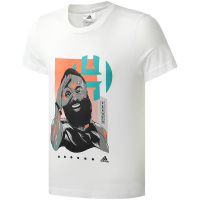 阿迪达斯男服短袖T恤哈登漫画休闲运动服FM4776
