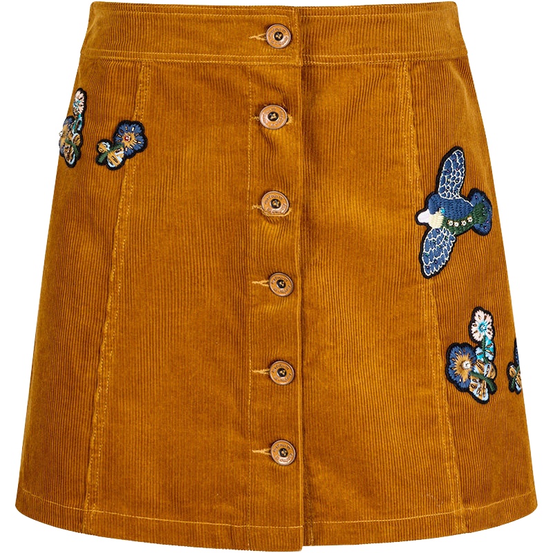 拉夏贝尔秋季女装新款百搭印花a字韩版显瘦通勤半身裙女10014409