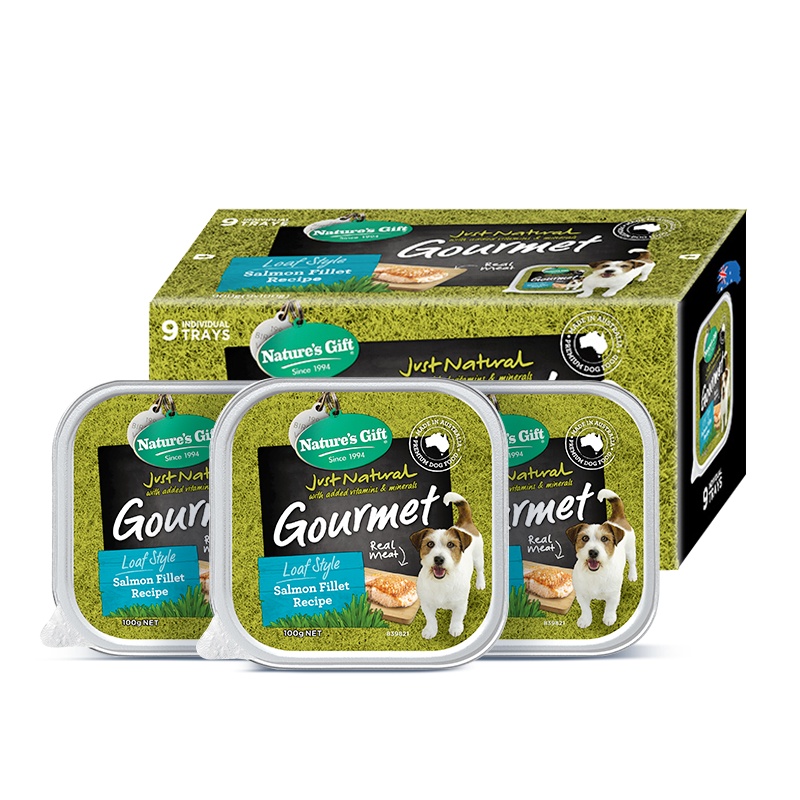 Nature’s Gift 自然馈赠 宠物零食 犬用餐盒三文鱼配方 100gx9 彩盒装