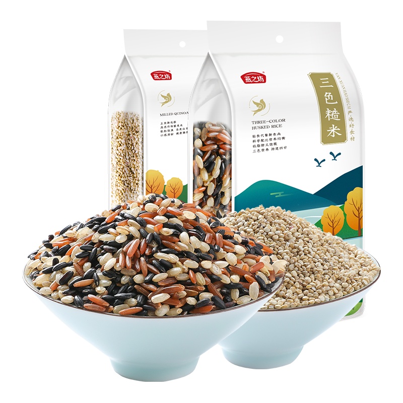 燕之坊 心意藜麦米1kg+三色糙米2.5kg 五谷杂粮粗粮低脂主食代餐