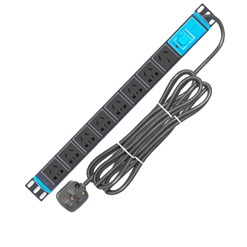 公牛 pdu机柜插座机房专用 工业大功率插板8插位19英寸接线板/拖线板 5米GNE-108D(16A大功率)