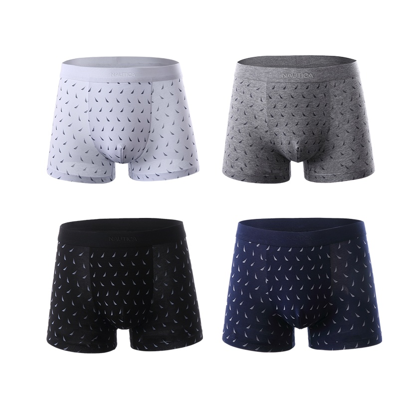 [2条装]诺帝卡NAUTICA UNDERWEAR男士印花平板腰平口裤内裤