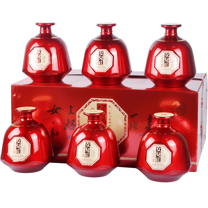 女儿红 绍兴黄酒 来一坛 经典版黄酒500ml*6瓶整箱装