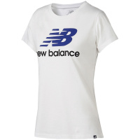 【自营】New Balance/NB女短袖T恤针织圆领休闲上衣AWT81536 L AWT81536-WM白+彩