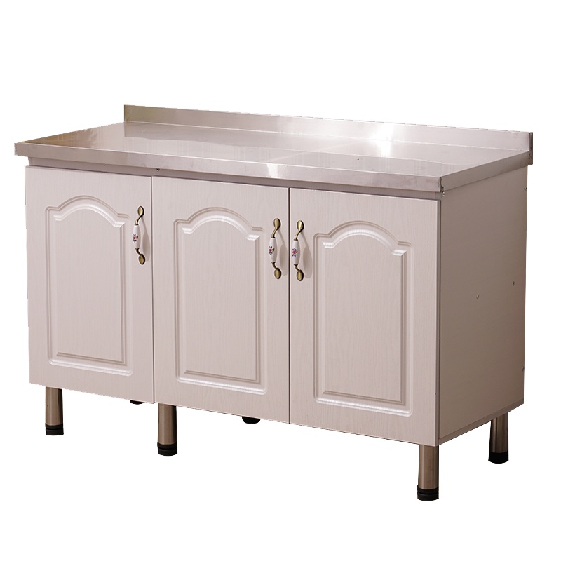 厨房橱柜简易不锈钢橱柜古达带洗菜盆经济型家用厨房柜灶台柜洗菜柜_100cm单盆-右