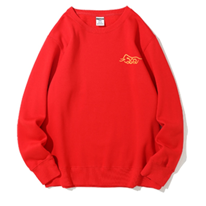 [2021金牛] Saint Nichtirr加绒卫衣宽松圆领套头情侣图案卫衣纯色长袖