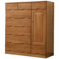 实木五斗柜简约现代多功能收纳储物柜子经济型卧室带九斗柜 板栗色 六斗一 整装安心抵