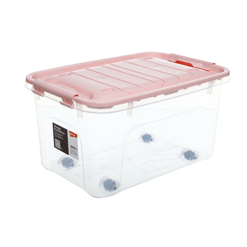 禧天龙透明加厚40L收纳箱塑料衣服储物盒大号家用盒子整理箱子6309单个装随机色