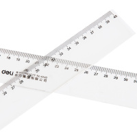 得力 6240办公通用直尺 测量尺子 办公用品 40cm 5支装（单位：件）