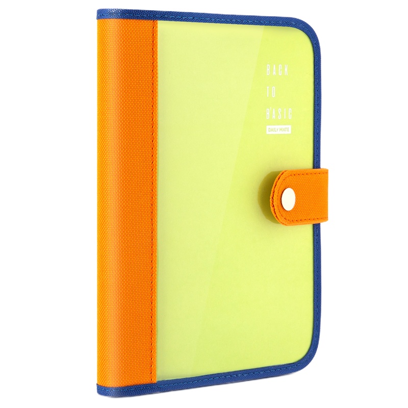 得力(deli)欧阳娜娜同款胶套按扣手账本 时尚撞色精装本日记本记事本笔记本子