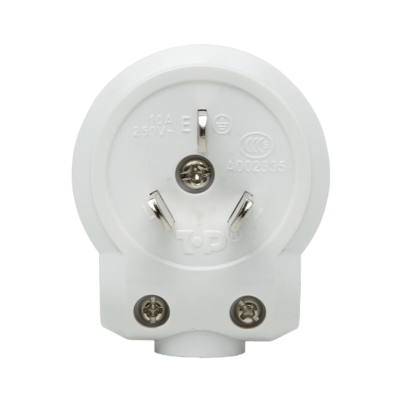 突破(TOP)TZ-N1 10A三孔插头 三脚 可拆卸设计/电工