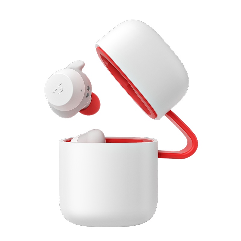 海威特(Havit)G1真无线蓝牙耳机5.0双耳tws入耳式运动跑步迷你隐形HIFI重低音耳塞苹果安卓手机通用 白红色