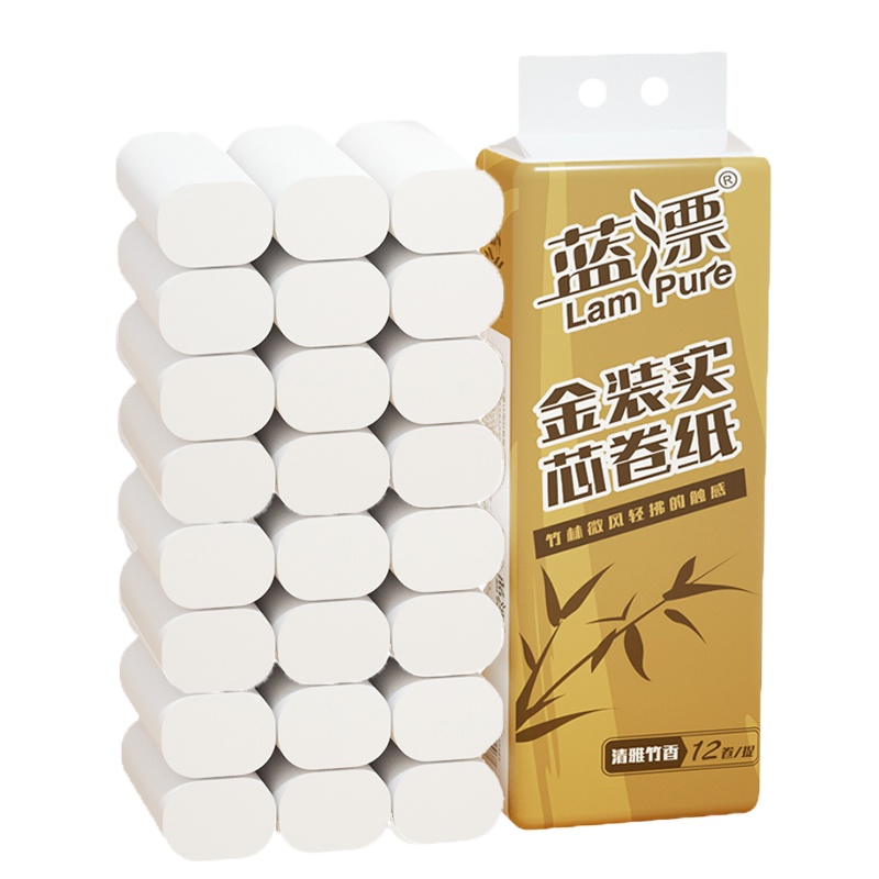 卷竹浆卷纸家用5.112卫生纸餐巾纸手纸厕纸实惠装纸巾家庭装