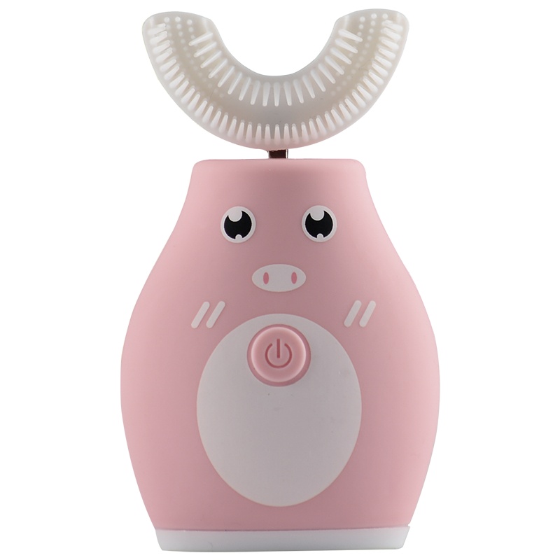 3Q宝贝 儿童智能超声波U型电动牙刷 小童（3-6岁）粉色