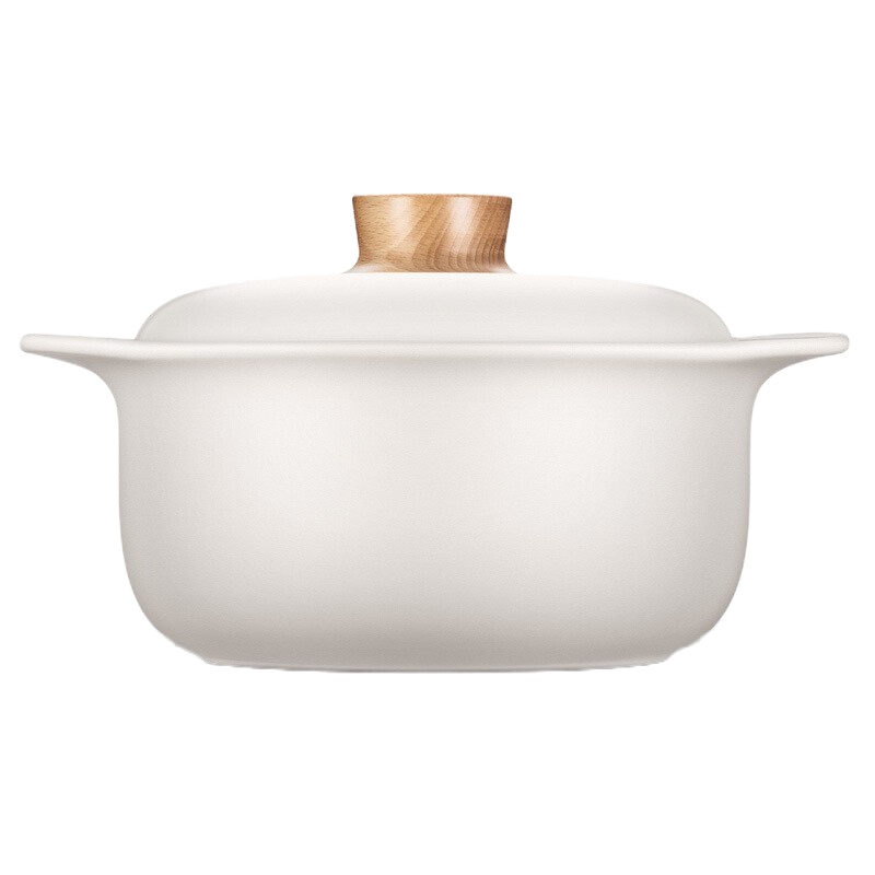 九阳(Joyoung)陶瓷砂锅煲汤养生煲炖锅可作煎药砂锅中药锅 TCC2501/2.5L 白色