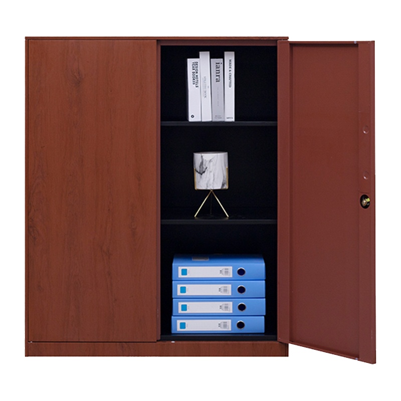 永格办公室文件柜资料档案铁皮柜子储物带锁财务铁柜书柜阳台矮柜